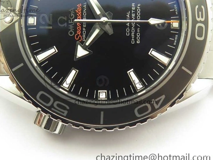 0208 EyeCatching Planet Ocean Professional Ceramic Bezel 45.5mm 1:1 VSF Best Edition Silver Markers on SS Bracelet A8500 Super Clone 8050